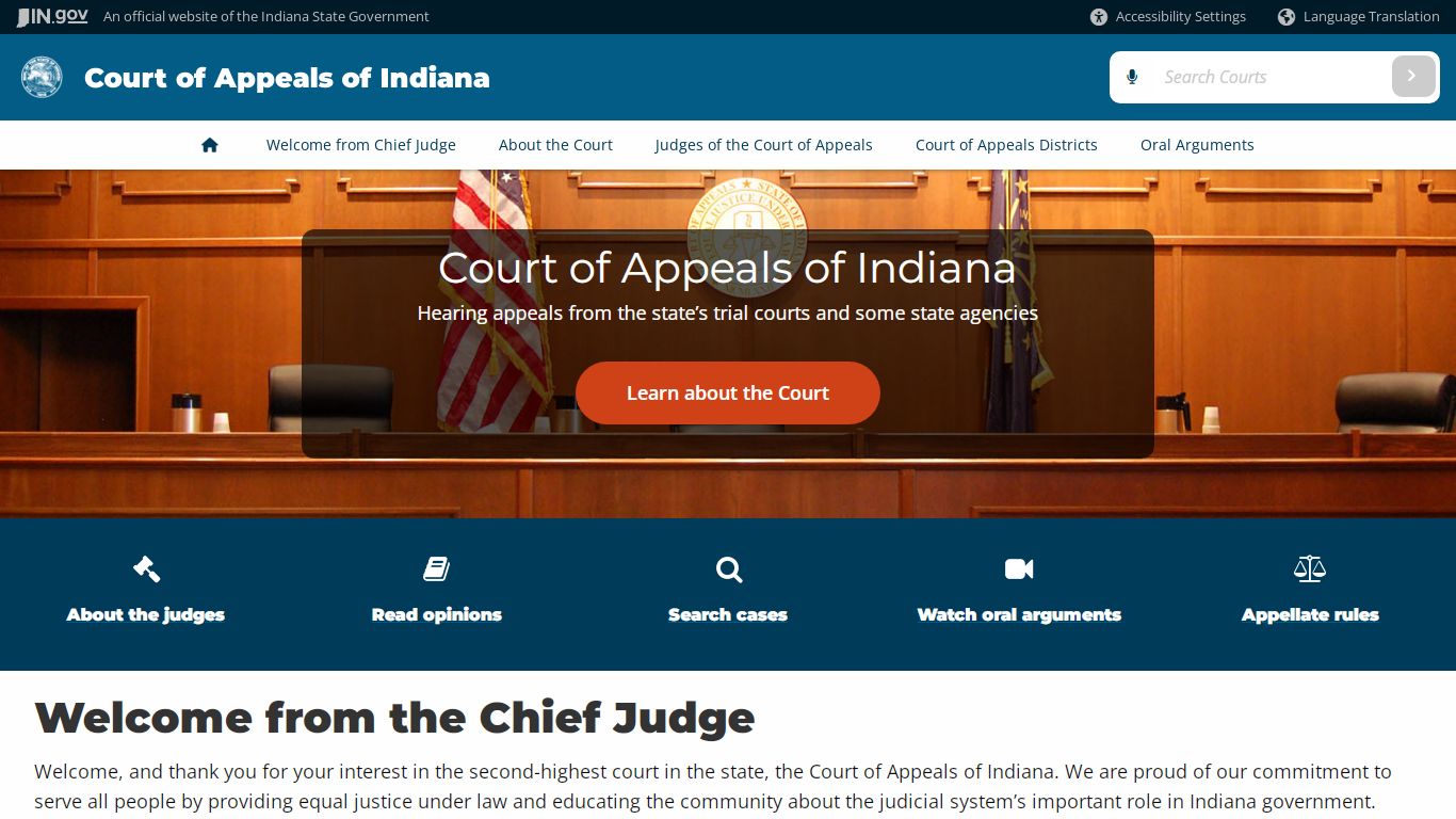 Indiana Judicial Branch: Court of Appeals of Indiana: Appeals Home